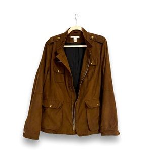 Kenneth Cole Brown Suede Lightweight Jacket Size XL